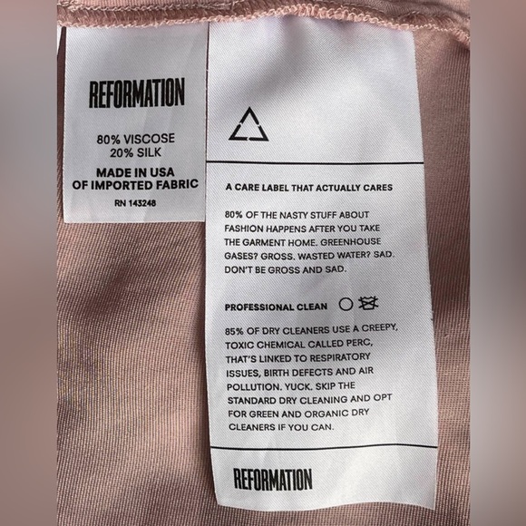 Reformation | Silk Velvet Chrissy Wrap Mini Dress Blush Pink - Picture 10 of 10